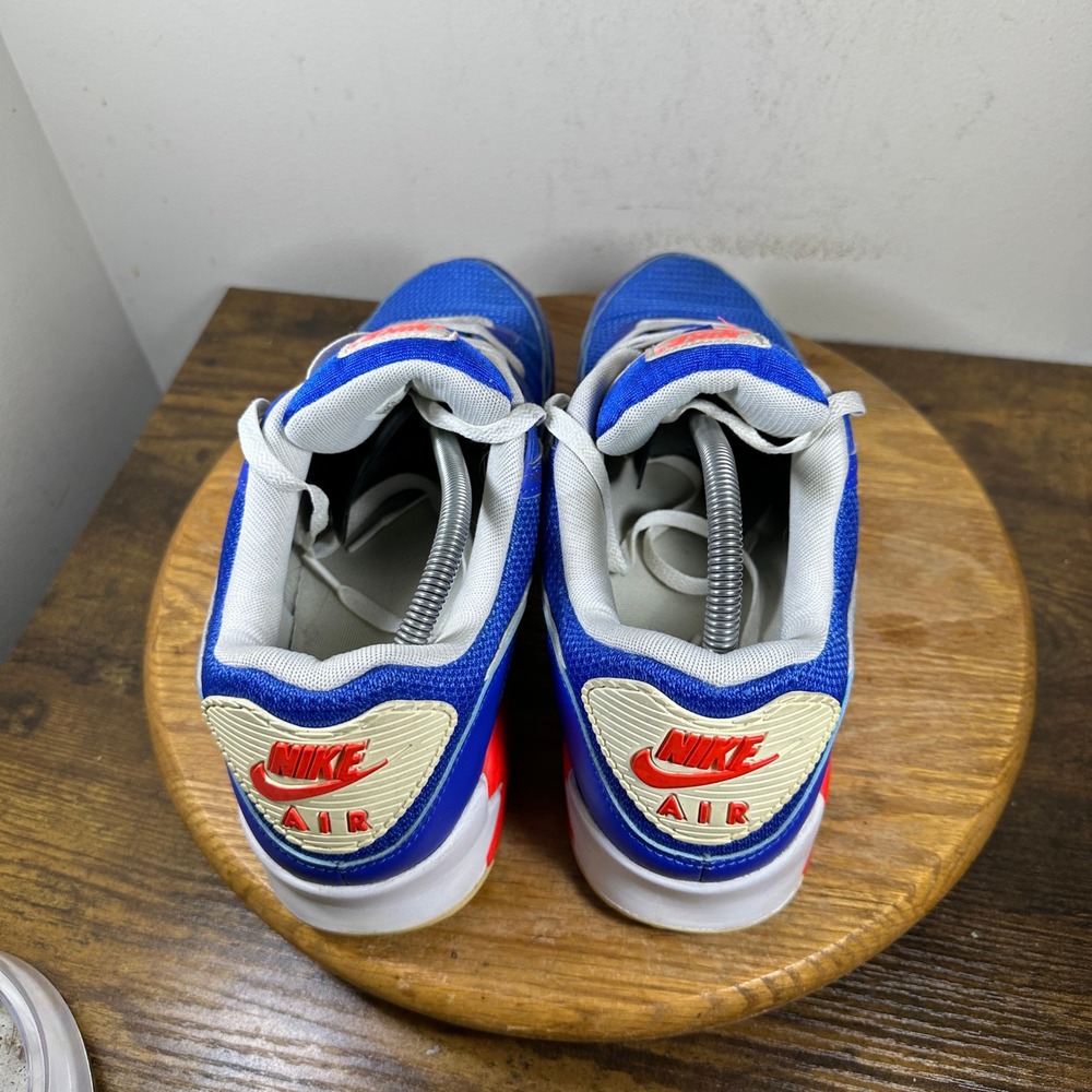 Nike Air Max 90 Mens Shoes Signal Blue Game Royal Chile Red DM8316-400 Size 12.5 - Picture 4 of 8